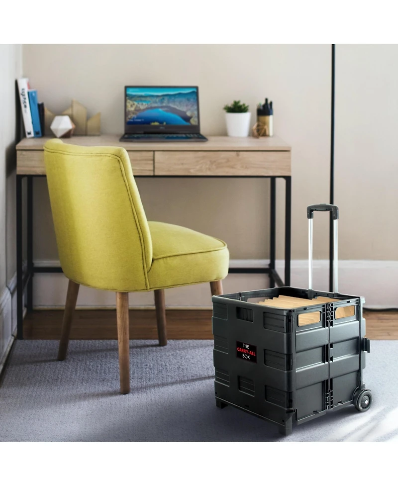 Elama Home Heavy Duty Carry All Easy Folding Cart with Lid