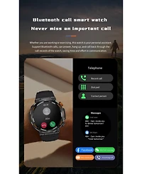 Ruxing Smart Outdoor Sports Smart watch with Compass Emergency Light Ips Hd Large Round Screen -Orange