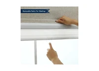 Shadisfy Linen Blended Belgian 100% Blackout Roman Shade Poly 32x64 Light Grey