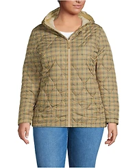 Lands' End Plus Print FeatherFree Quilted Insulated Jacket