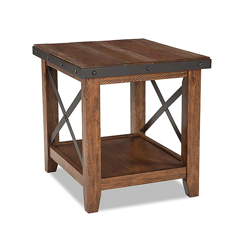 Intercon Taos End Table, Multi Colored Brown Canyon Finish