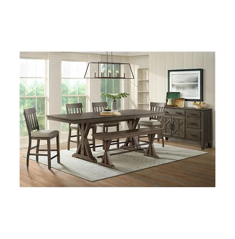 Intercon Backless Counter Bench, 68"" in Brushed Charcoal