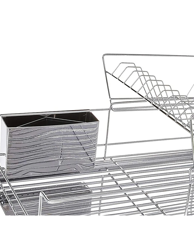 MegaChef 15.5 Inch Stainless Iron Shelf Dish Rack