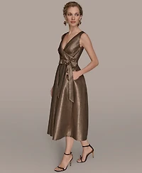 Donna Karan New York Women's V-Neck Sleeveless Dress