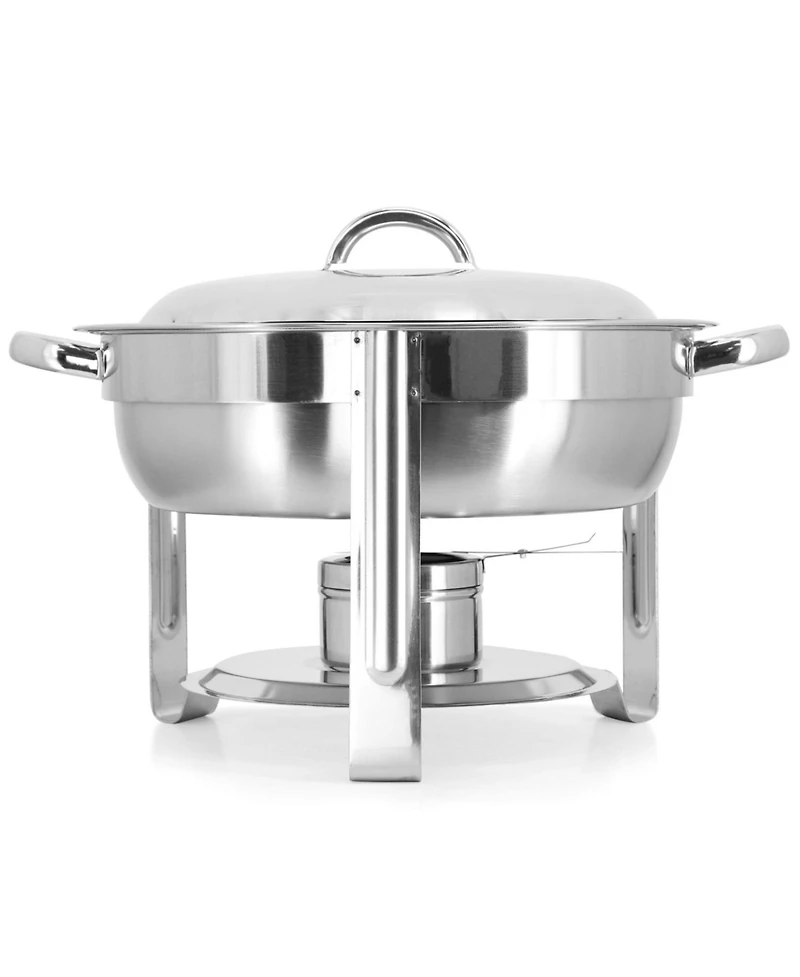 MegaChef Quart Round Stainless Steel Professional Chafing Dish/Food Warmer/Buffet Server Serving Trays