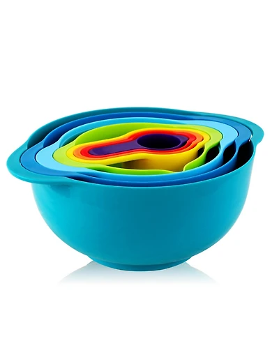 MegaChef Multipurpose Stackable Mixing Bowl and Measuring Cup Set