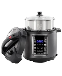 MegaChef 6 Quart 11-in-1 Electric Pressure Cooker, Multi-Cooker with Stainless Steel Crock