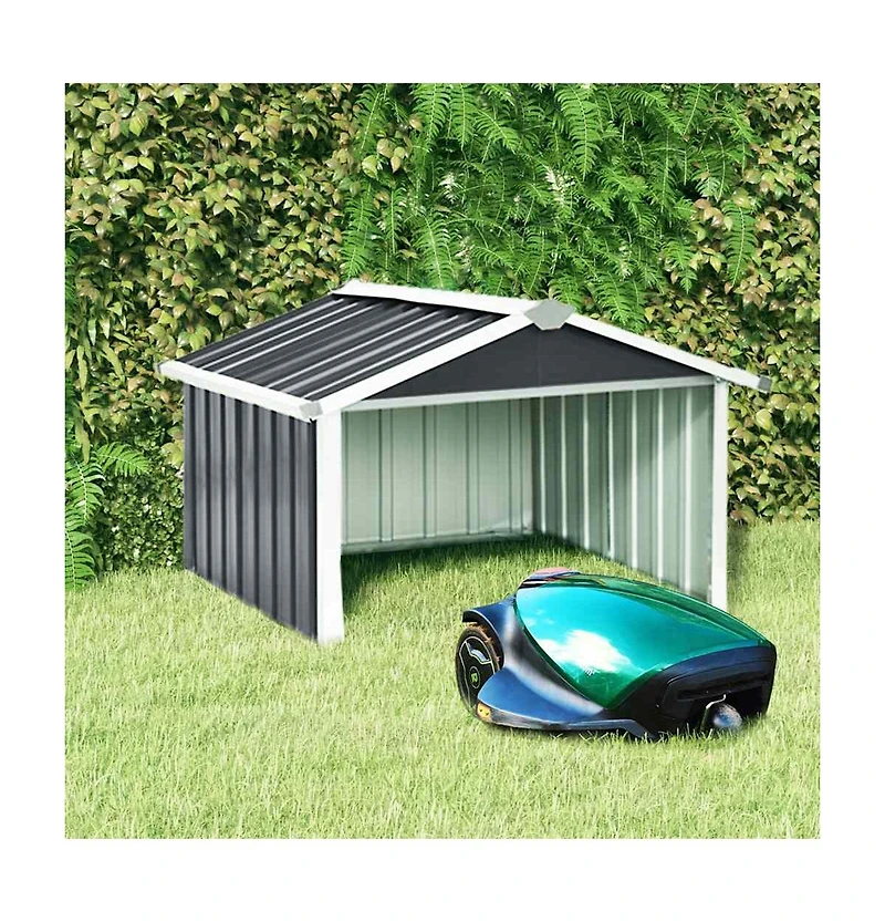 vidaXL Garden Shed Anthracite Galvanized steel Medium Durable