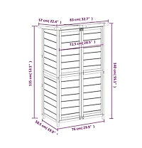vidaXL Garden Tool Shed Brown Solid Pine Wood, Plywood Medium