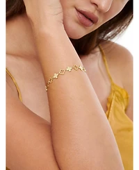 Devata Clover Chain Bracelet in Gold Plated Sterling Silver
