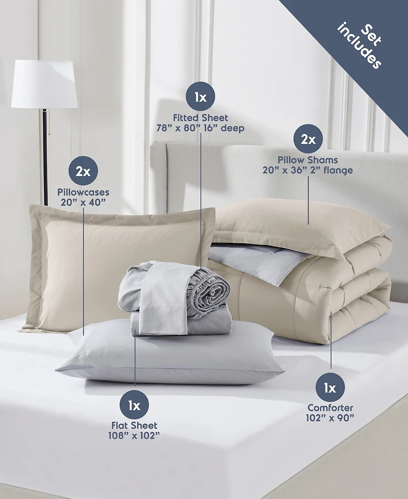 Nestl Luxury Soft Reversible -Pc. Comforter Set