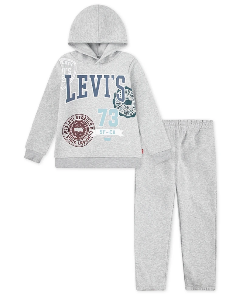 Levi's Boys 4-7 2 Piece Multi Hit Long Sleeves Hoodie and Joggers Set