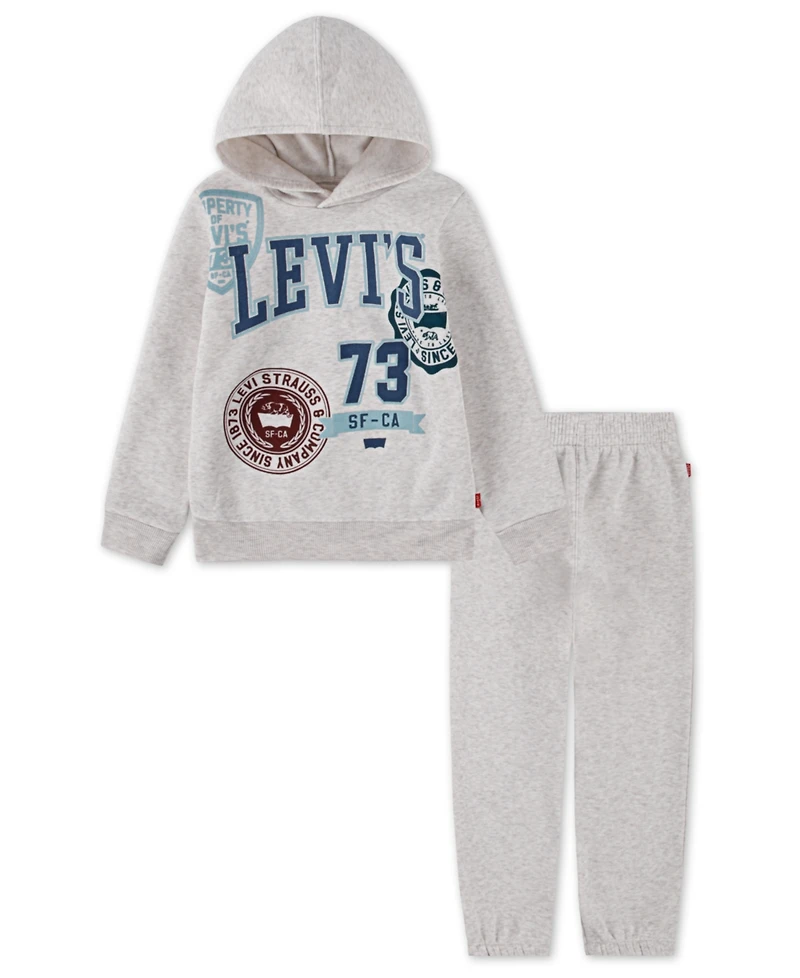 Levi's Boys 4-7 2 Piece Multi Hit Long Sleeves Hoodie and Joggers Set