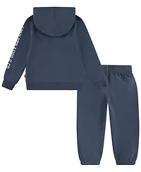 Levi's Boys Toddler 2T-4T 2 Piece Patch Long Sleeves Hoodie and Joggers Set