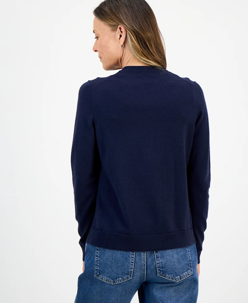 Style & Co Petite Crewneck Cardigan, Macy's Exclusive