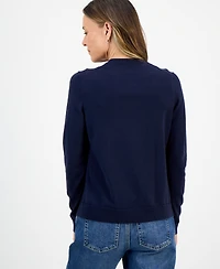 Style & Co Petite Crewneck Cardigan, Macy's Exclusive
