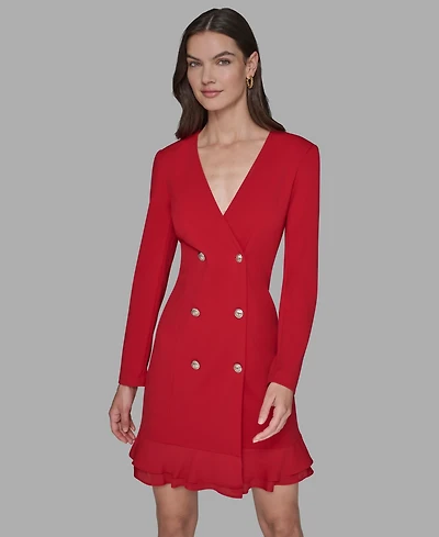 Karl Lagerfeld Paris Women's Double-Breasted Jacket Dress