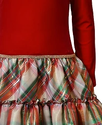 Bonnie Jean Girls 7-16 Long Sleeve Plaid Drop Waist Dress