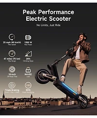 Navee ST3 Pro Electric Scooter w/46.6 miles Max Operating Range & 24.9 mph Max Speed