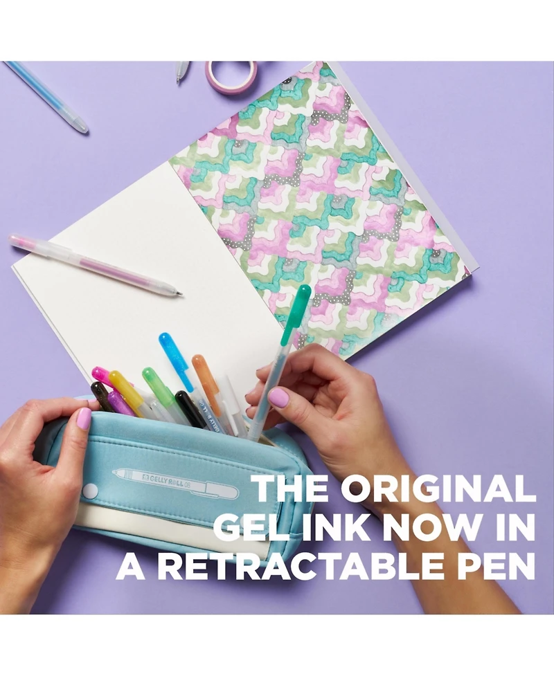Sakura Gelly Roll Retractable 25 Piece Gift Set: 24 Pens + 1 Pen Case