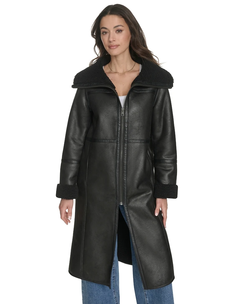 Levi's Women's Regular Long Faux Shearling Coat