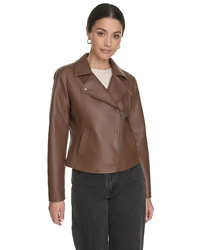 Levi's Women's Regular Faux Leather Asymmetric-Zip Moto Jacket
