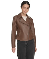 Levi's Women's Regular Faux Leather Asymmetric-Zip Moto Jacket