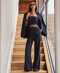 Lauren Ralph Lauren Double-Buckle Stacked Wide Leather Belt