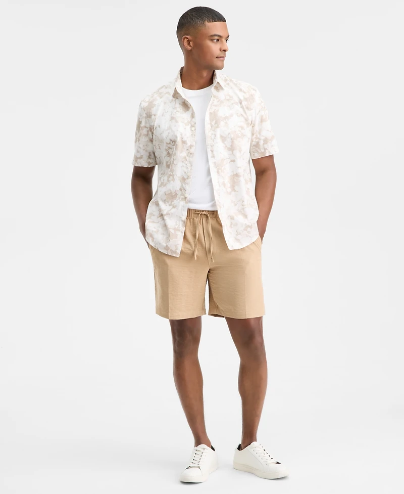 Alfani Men's Short-Sleeve Layered Botanical Shirt, Macy's Exclusive