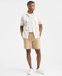 Alfani Men's Short-Sleeve Layered Botanical Shirt, Macy's Exclusive