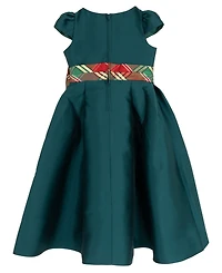 Rare Editions Girls 2T-6X Mikado Plaid Hi-Lo Dress