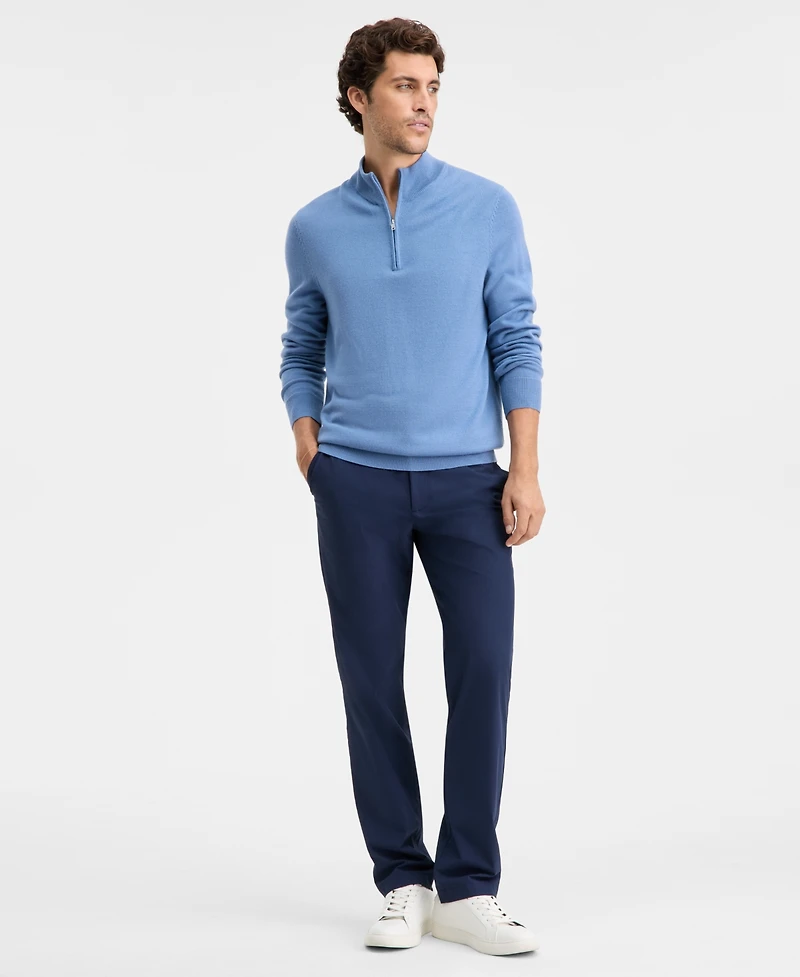 Alfani Men's Long-Sleeve Half-Zip Merino Sweater, Created for Macy's