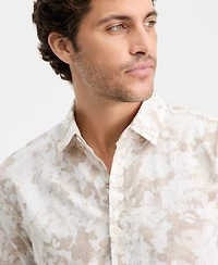 Alfani Men's Long-Sleeve Layered Botanical Shirt, Macy's Exclusive