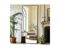 Antok Full Length Mirror 71"x26" Oversized Floor with Stand Hanging Mounted Mirrors for Living Room Cloakroom Gold Rect Style
