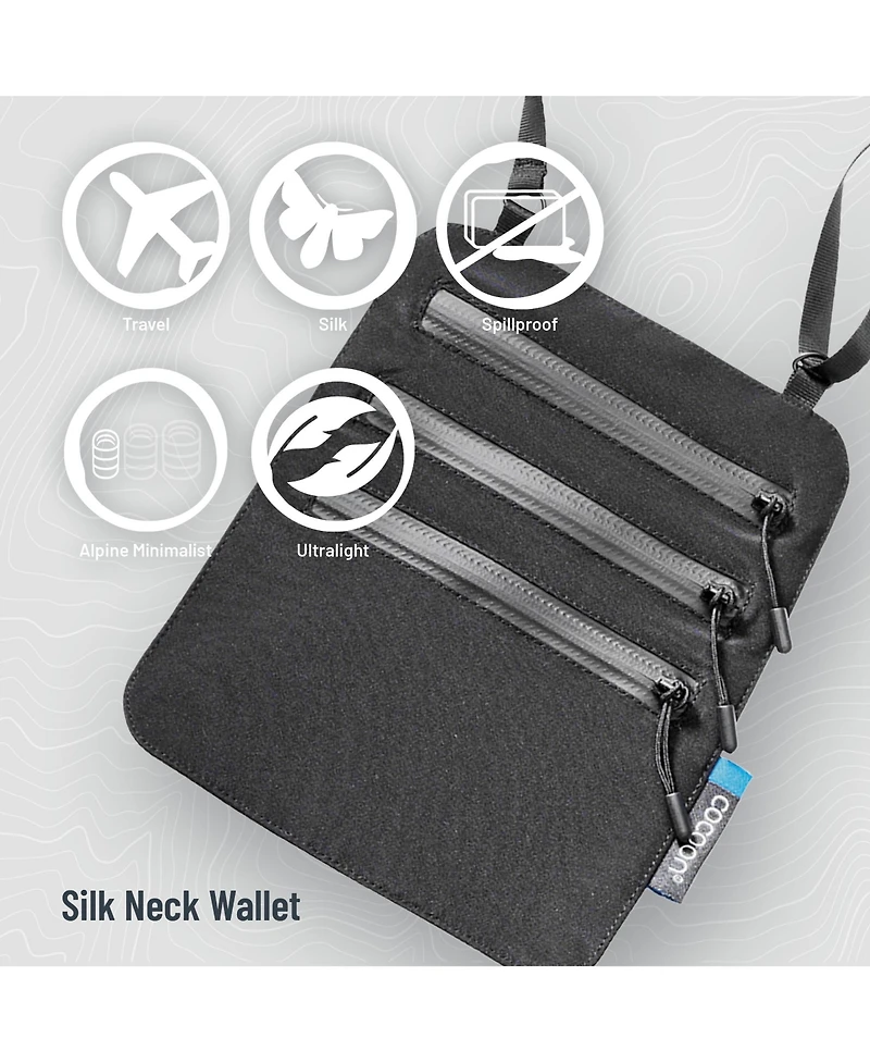 Cocoon - Premium - Secret Neck Wallet Monsoon Silk Rfid