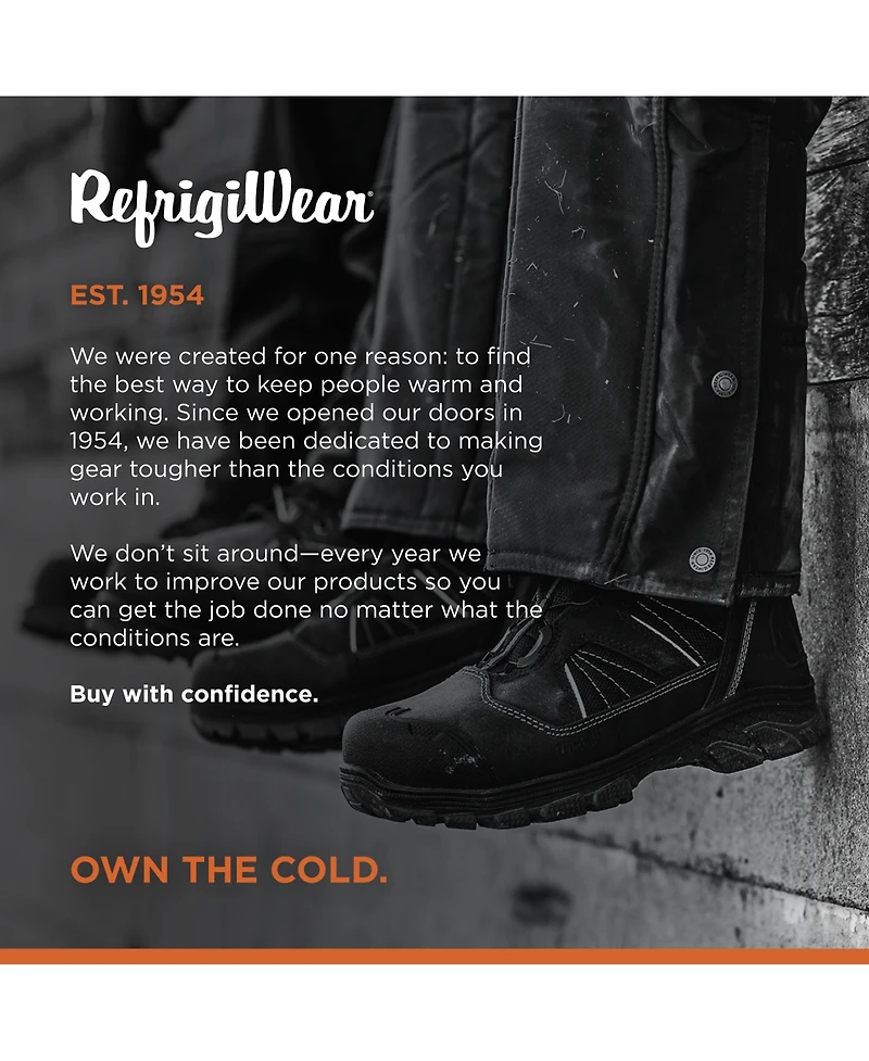 RefrigiWear Men's Men s Extreme Hiker Waterproof Insulated Freezer Boots with Boa Fit System - Ultimate Cold Weather Protection and Comfort
