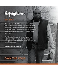 RefrigiWear Men's Insulated Softshell Vest - Warm Work Vest, Water-Repellent, Windproof, Lightweight, Durable Cold-Weather Gear