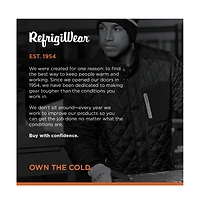 RefrigiWear Big & Tall Insulated Diamond Quilted Jacket - Warm, Lightweight Coat for Cold Weather
