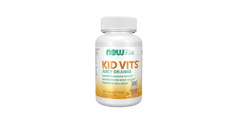 Now Foods Kid Vits Juicy Orange Chewable Tablets, 120 Lozenges