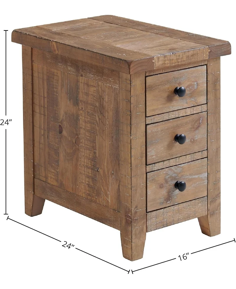 Intercon Chairside Table, 16x24 in Sandwash