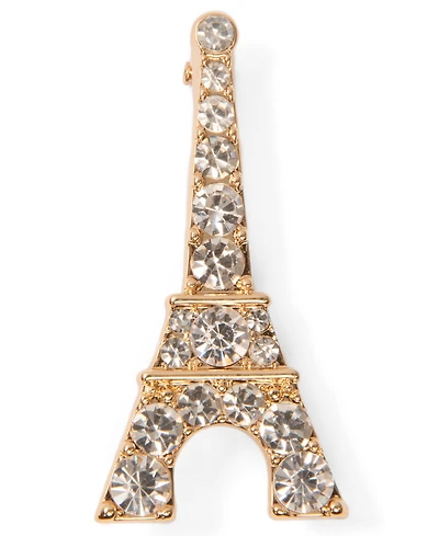 Karl Lagerfeld Paris Crystal Gold-Tone Eiffel Tower Pin