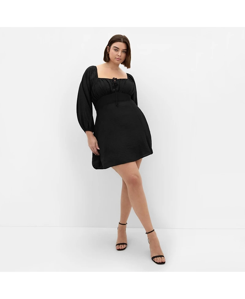 City Chic Women's Abbie Long Sleeve Mini Dress