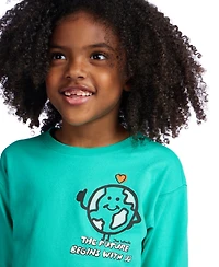 Color Lab Girls 3T-7 Printed Long Sleeves T-Shirt
