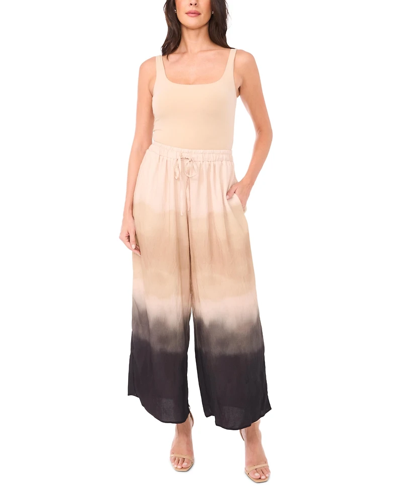 Vince Camuto Women's Gathered Tie-Dye Wide-Leg Pants