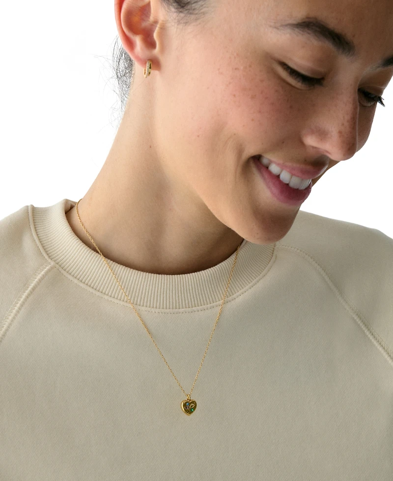 kate spade new york Cubic Zirconia Self-Love Club Pendant Necklace