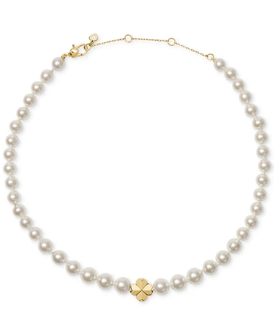 kate spade new york Imitation Pearl and Cubic Zirconia Flower Pendant Necklace