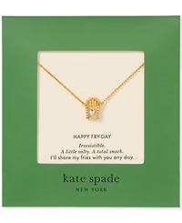 kate spade new york Cubic Zirconia Happy Fry-Day Pendant Necklace