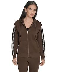 Calvin Klein Women's Fleece Logo Tape Hoodie Jacket