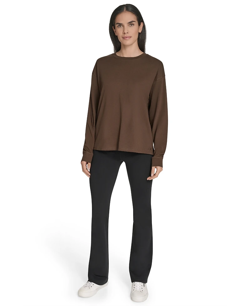 Calvin Klein Performance Women's Long-Sleeve Crewneck T-Shirt