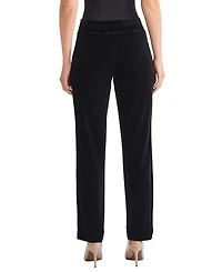 Jones New York Women's High Rise Straight Leg Velvet Pants